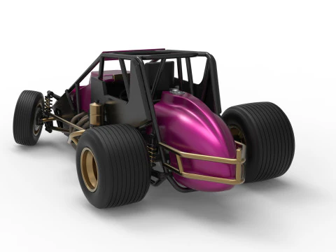 Dirt Silver Crown Car while turning Scale 1 to 25 3D Print Model