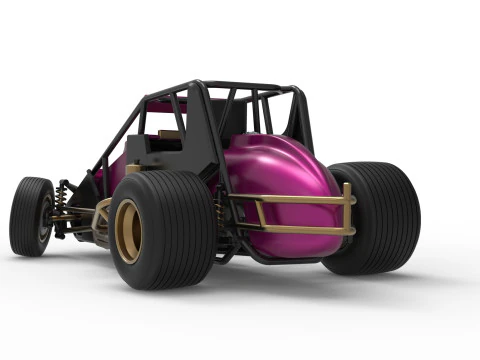 Dirt Silver Crown Car while turning Scale 1 to 25 3D Print Model