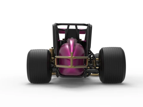Dirt Silver Crown Car while turning Scale 1 to 25 3D Print Model