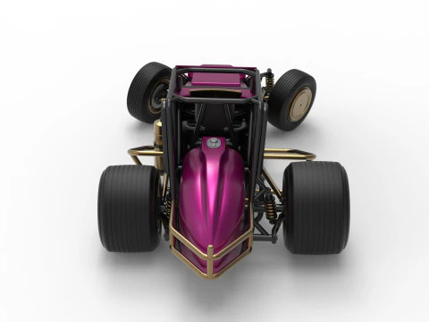Dirt Silver Crown Car while turning Scale 1 to 25 3D Print Model