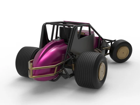 Dirt Silver Crown Car while turning Scale 1 to 25 3D Print Model
