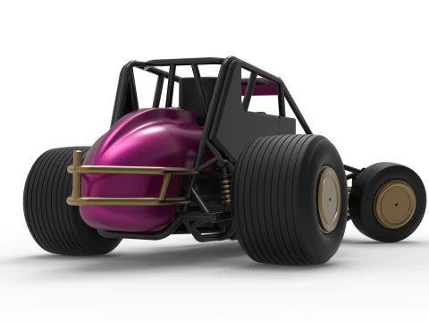 Dirt Silver Crown Car while turning Scale 1 to 25 3D Print Model