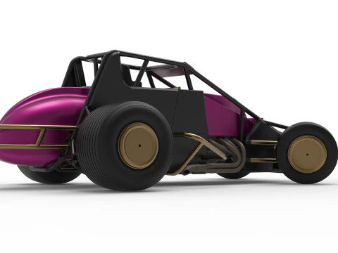 Dirt Silver Crown Car while turning Scale 1 to 25 3D Print Model