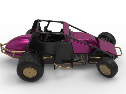 Dirt Silver Crown Car while turning Scale 1 to 25 3D Print Model
