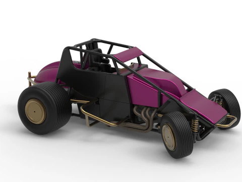 Dirt Silver Crown Car while turning Scale 1 to 25 3D Print Model