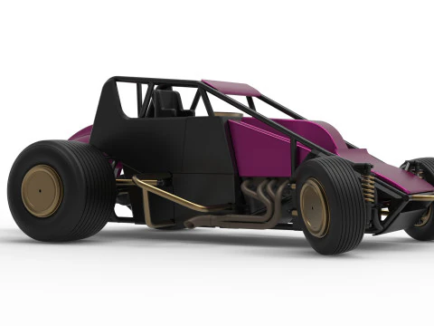 Dirt Silver Crown Car while turning Scale 1 to 25 3D Print Model