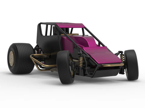 Dirt Silver Crown Car while turning Scale 1 to 25 3D Print Model