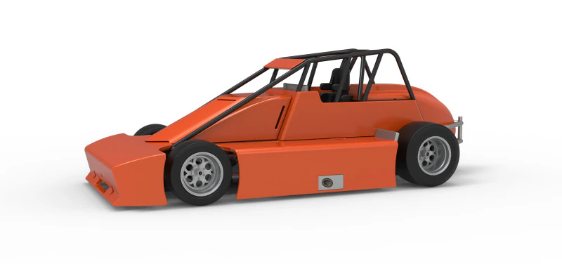 Experimental Pavement Silver Crown Car Scale 125 3D Print Model .c4d .max .obj .3ds .fbx .stl .blend 