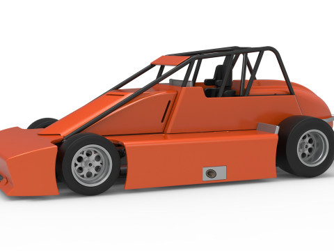 Экспериментальная дорожная машина Silver Crown, весы 125 3D Принт Модель