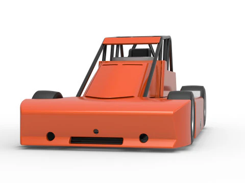 Experimental Pavement Silver Crown Car Scale 125 3D Print Model