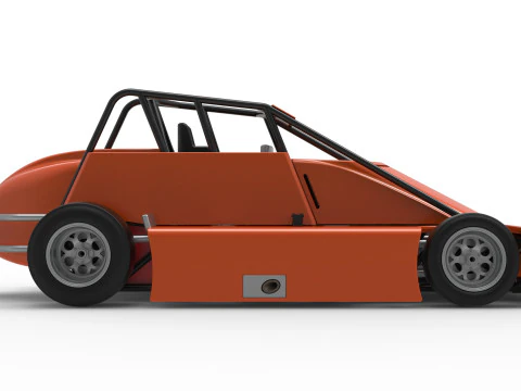 Experimental Pavement Silver Crown Car Scale 125 3D Print Model