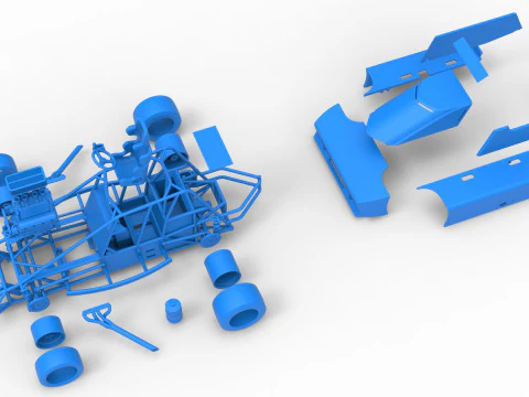 Experimental Pavement Silver Crown Car Scale 125 3D Print Model
