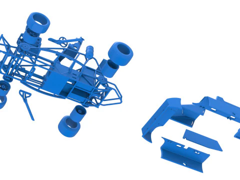 Experimental Pavement Silver Crown Car Scale 125 3D Print Model