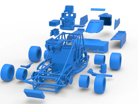 Experimental Pavement Silver Crown Car Scale 125 3D Print Model