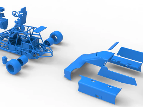 Experimental Pavement Silver Crown Car Scale 125 3D Print Model