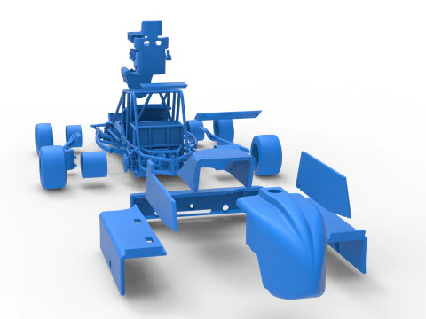 Experimental Pavement Silver Crown Car Scale 125 3D Print Model