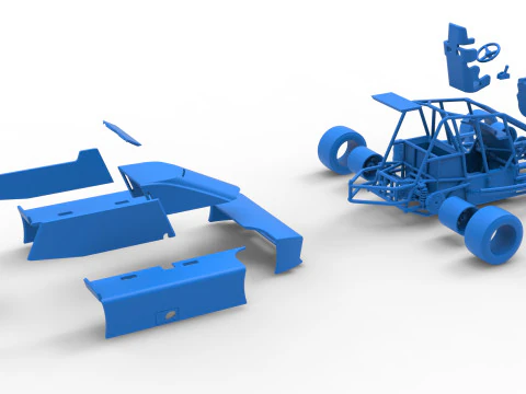 Experimental Pavement Silver Crown Car Scale 125 3D Print Model