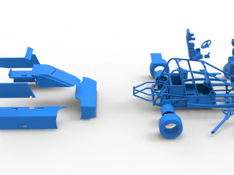 Experimental Pavement Silver Crown Car Scale 125 3D Print Model