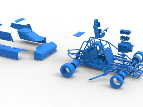 Experimental Pavement Silver Crown Car Scale 125 3D Print Model