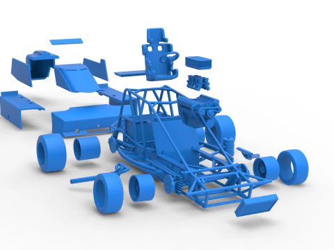 Experimental Pavement Silver Crown Car Scale 125 3D Print Model