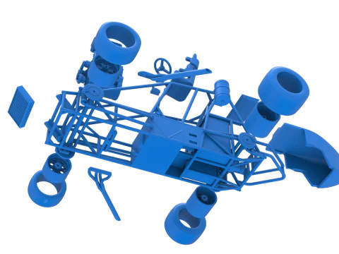 Experimental Pavement Silver Crown Car Base Scale 1 to 25 3D Print Model