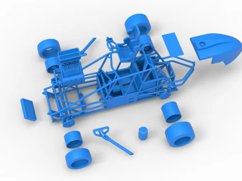Experimental Pavement Silver Crown Car Base Scale 1 to 25 3D Print Model