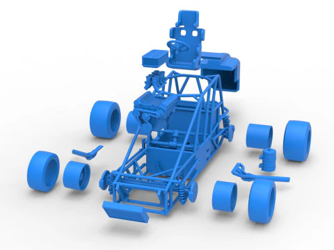 Experimental Pavement Silver Crown Car Base Scale 1 to 25 3D Print Model