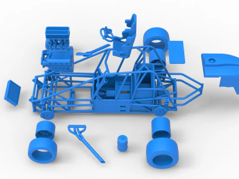 Experimental Pavement Silver Crown Car Base Scale 1 to 25 3D Print Model