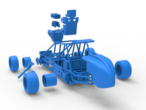 Experimental Pavement Silver Crown Car Base Scale 1 to 25 3D Print Model