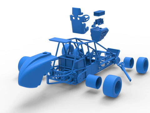 Experimental Pavement Silver Crown Car Base Scale 1 to 25 3D Print Model