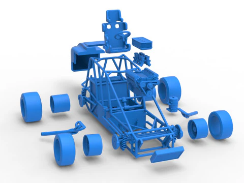 Experimental Pavement Silver Crown Car Base Scale 1 to 25 3D Print Model