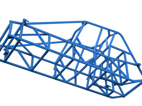 Frame of Experimental Pavement Silver Crown Car Scale 1 to 25 3D Print Model