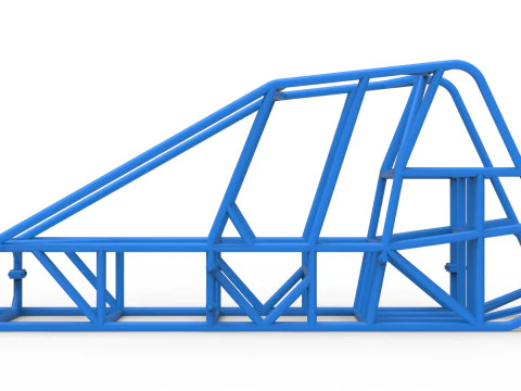 Frame of Experimental Pavement Silver Crown Car Scale 1 to 25 3D Print Model