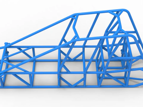 Frame of Experimental Pavement Silver Crown Car Scale 1 to 25 3D Print Model