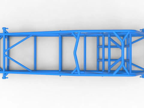 Frame of Experimental Pavement Silver Crown Car Scale 1 to 25 3D Print Model