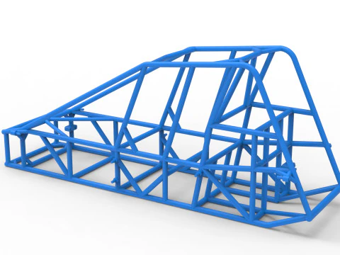 Frame of Experimental Pavement Silver Crown Car Scale 1 to 25 3D Print Model