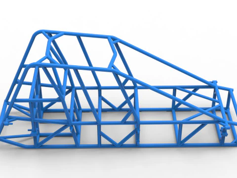 Frame of Experimental Pavement Silver Crown Car Scale 1 to 25 3D Print Model