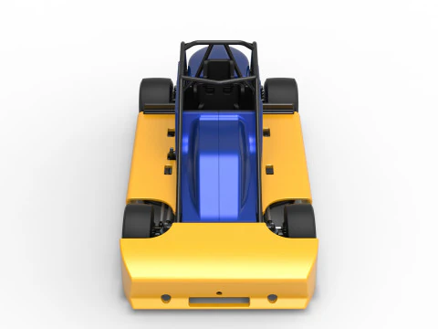Experimental Pavement Silver Crown Car Version 2 Scale 1 to 25 3D Print Model