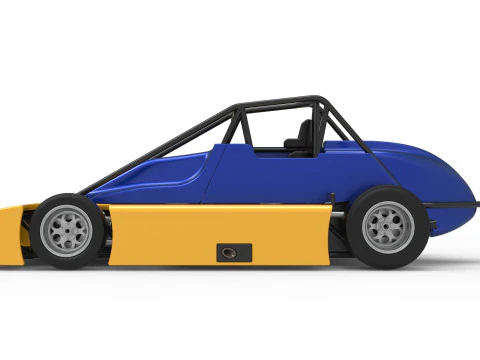 Experimental Pavement Silver Crown Car Version 2 Scale 1 to 25 3D Print Model