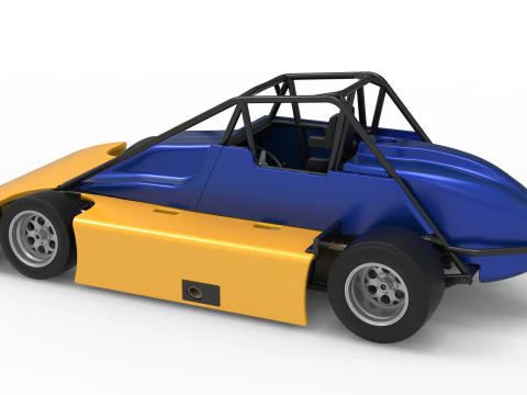 Experimental Pavement Silver Crown Car Version 2 Scale 1 to 25 3D Print Model