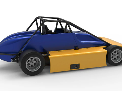 Experimental Pavement Silver Crown Car Version 2 Scale 1 to 25 3D Print Model