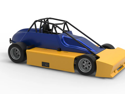 Experimental Pavement Silver Crown Car Version 2 Scale 1 to 25 3D Print Model