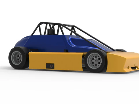 Experimental Pavement Silver Crown Car Version 2 Scale 1 to 25 3D Print Model
