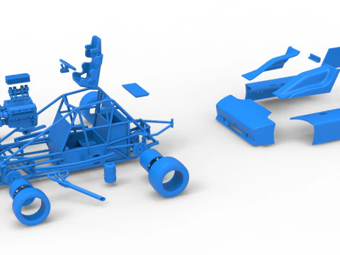 Experimental Pavement Silver Crown Car Version 2 Scale 1 to 25 3D Print Model
