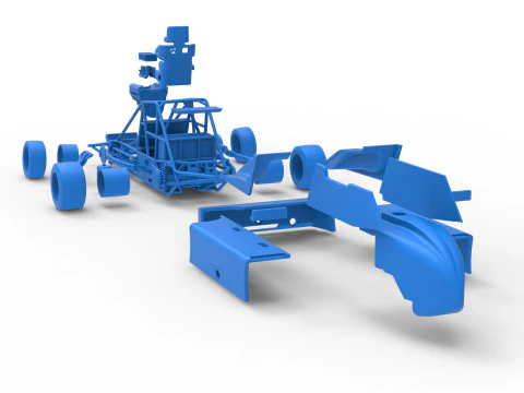 Experimental Pavement Silver Crown Car Version 2 Scale 1 to 25 3D Print Model
