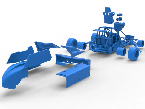 Experimental Pavement Silver Crown Car Version 2 Scale 1 to 25 3D Print Model