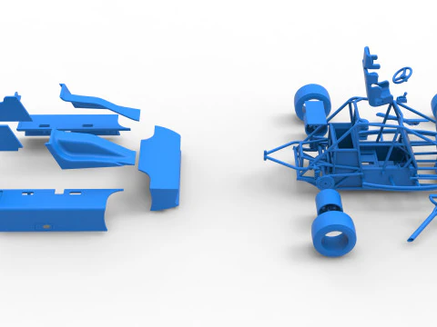 Experimental Pavement Silver Crown Car Version 2 Scale 1 to 25 3D Print Model