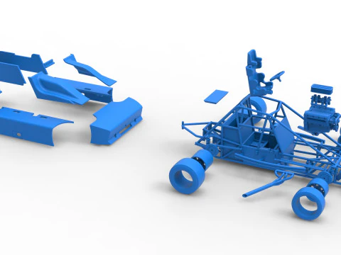 Experimental Pavement Silver Crown Car Version 2 Scale 1 to 25 3D Print Model