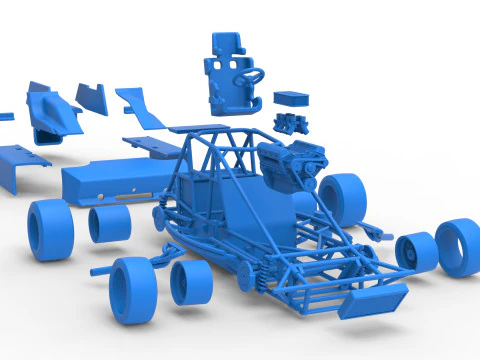 Experimental Pavement Silver Crown Car Version 2 Scale 1 to 25 3D Print Model