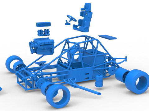 実験用舗装 シルバー クラウン カー ベース バージョン 2 スケール 1 ～ 25 3Dプリントモデル